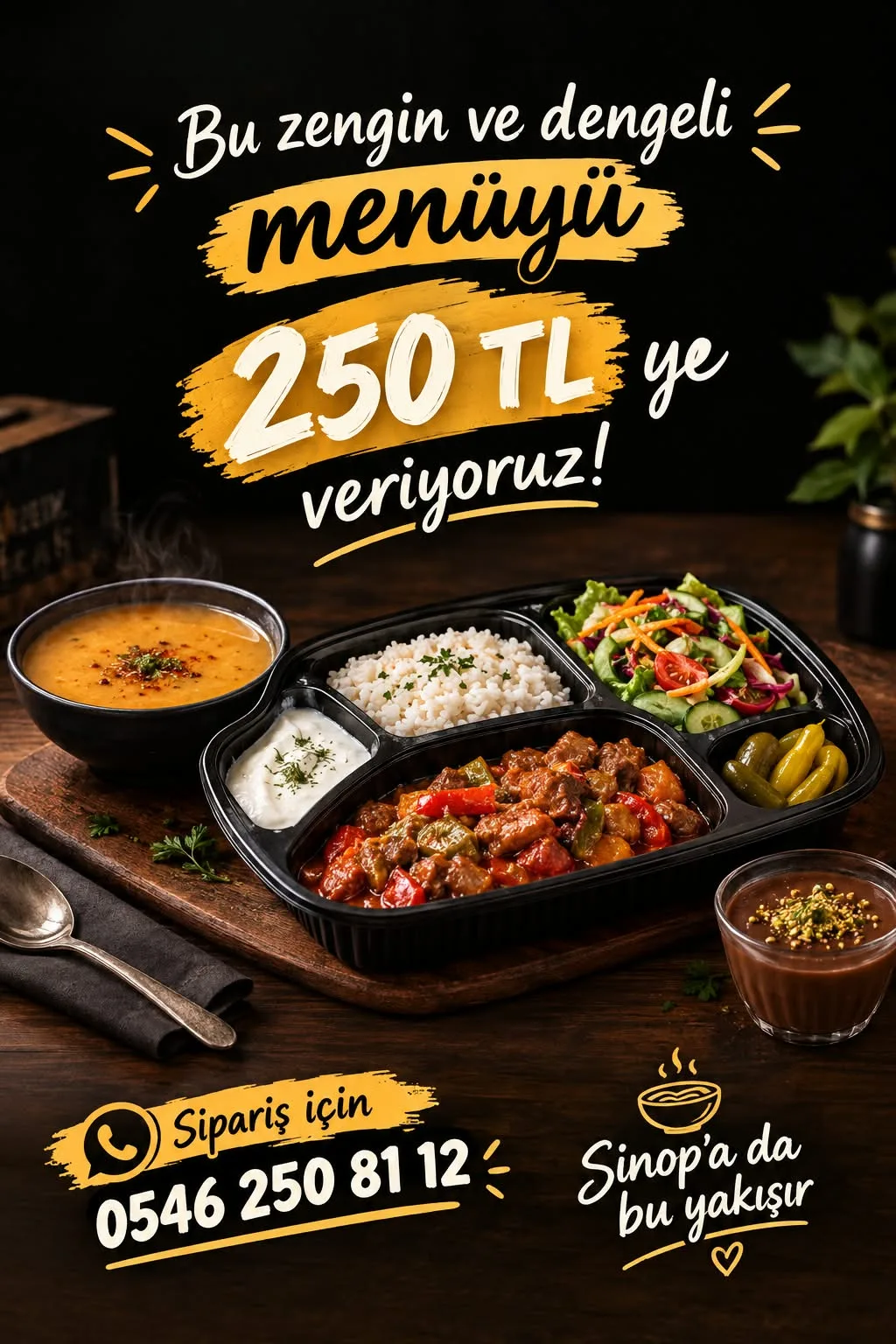 Sinop En lezzetli ev yemekleri satışı ve çorba çeşitleri satış hizmeti